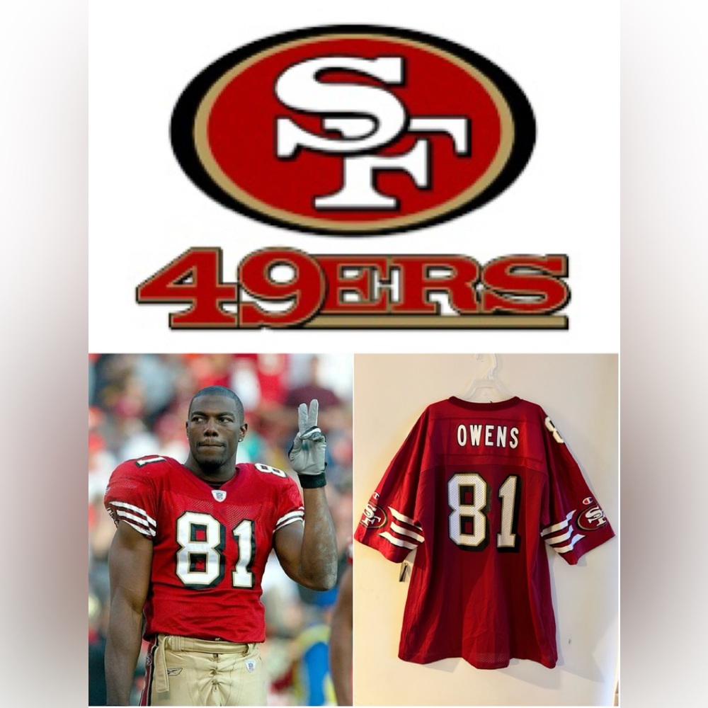🆕🏈 VINTAGE TERELL OWENS SAN FRANCISCO 49’ers JERSEY by Champion🆕🏈